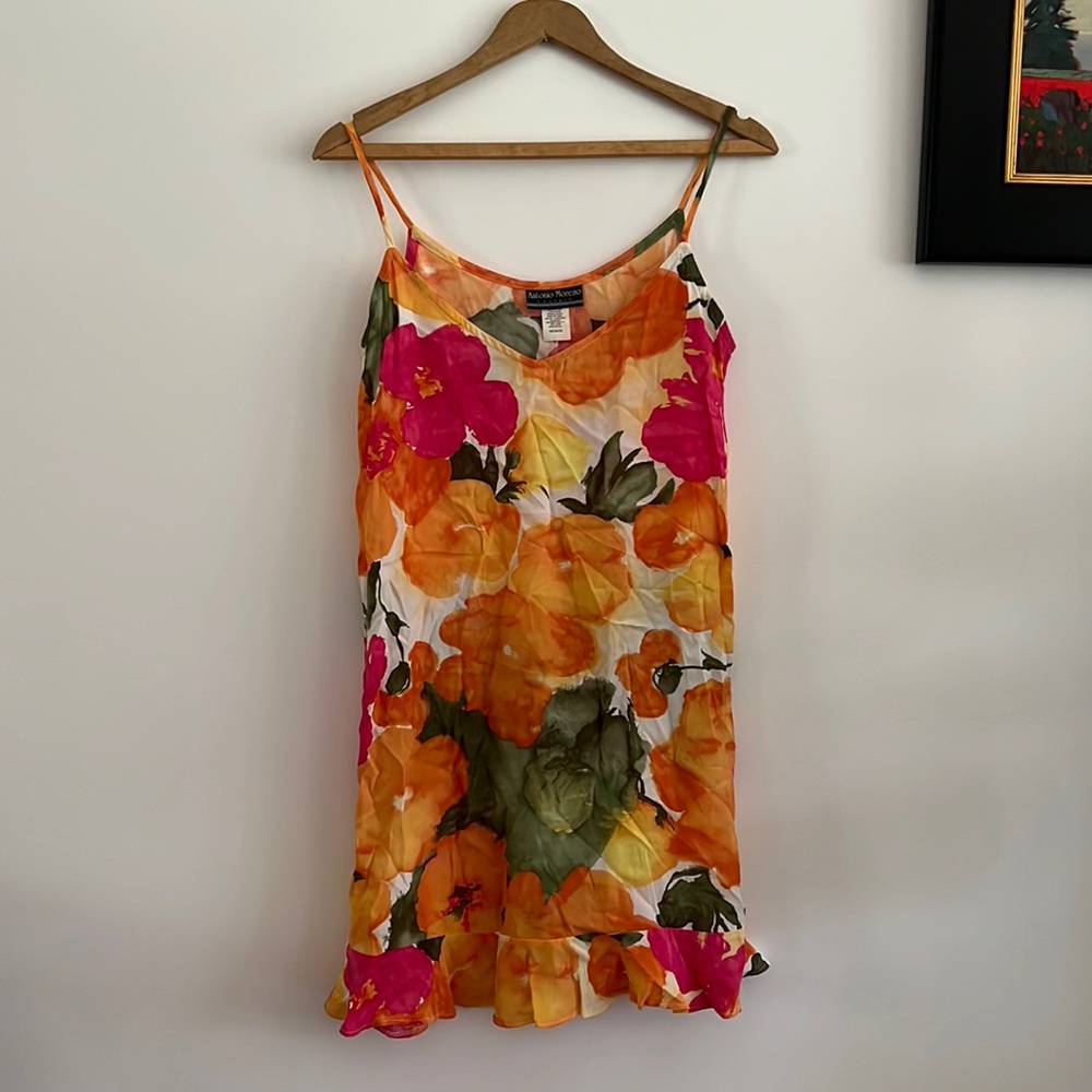 Antonio Moreno Couture Miami Floral Slip Dress